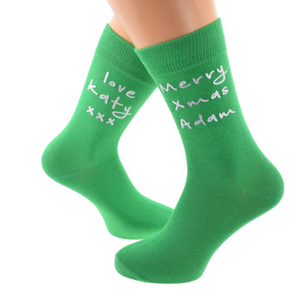 Merry Christmas With Love Personalised Christmas Socks Mens Or Ladies| Ashton and Finch