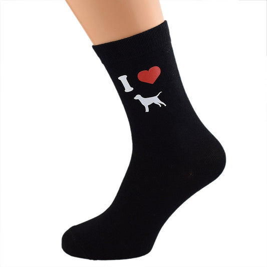 I Love Labradors Mens Black Socks| Ashton and Finch