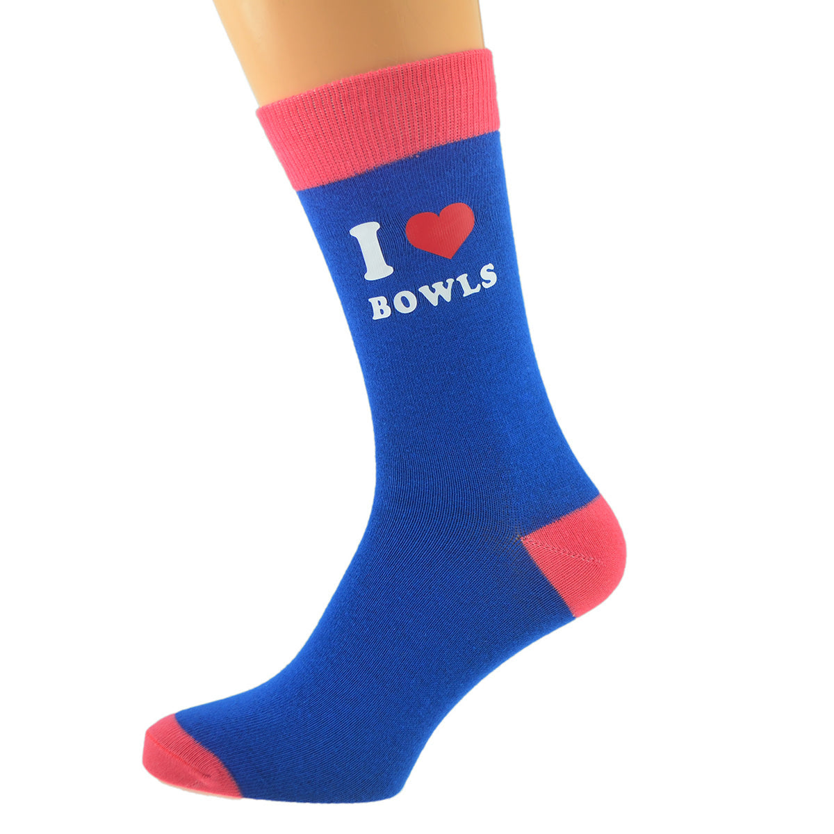 Blue Salmon Pink Unisex Socks I Love Bowls| Ashton and Finch