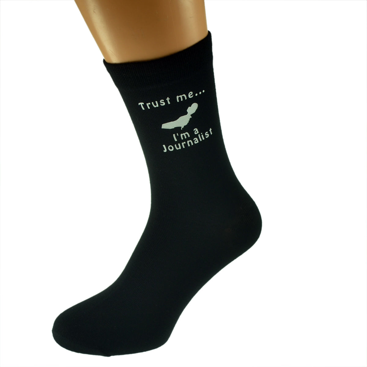 Trust Me I’m A Journalist Mens Black Socks| Ashton and Finch