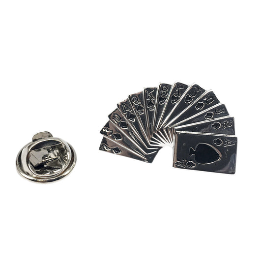 Royal Flush Design Playing Cards Lapel Pin Badge