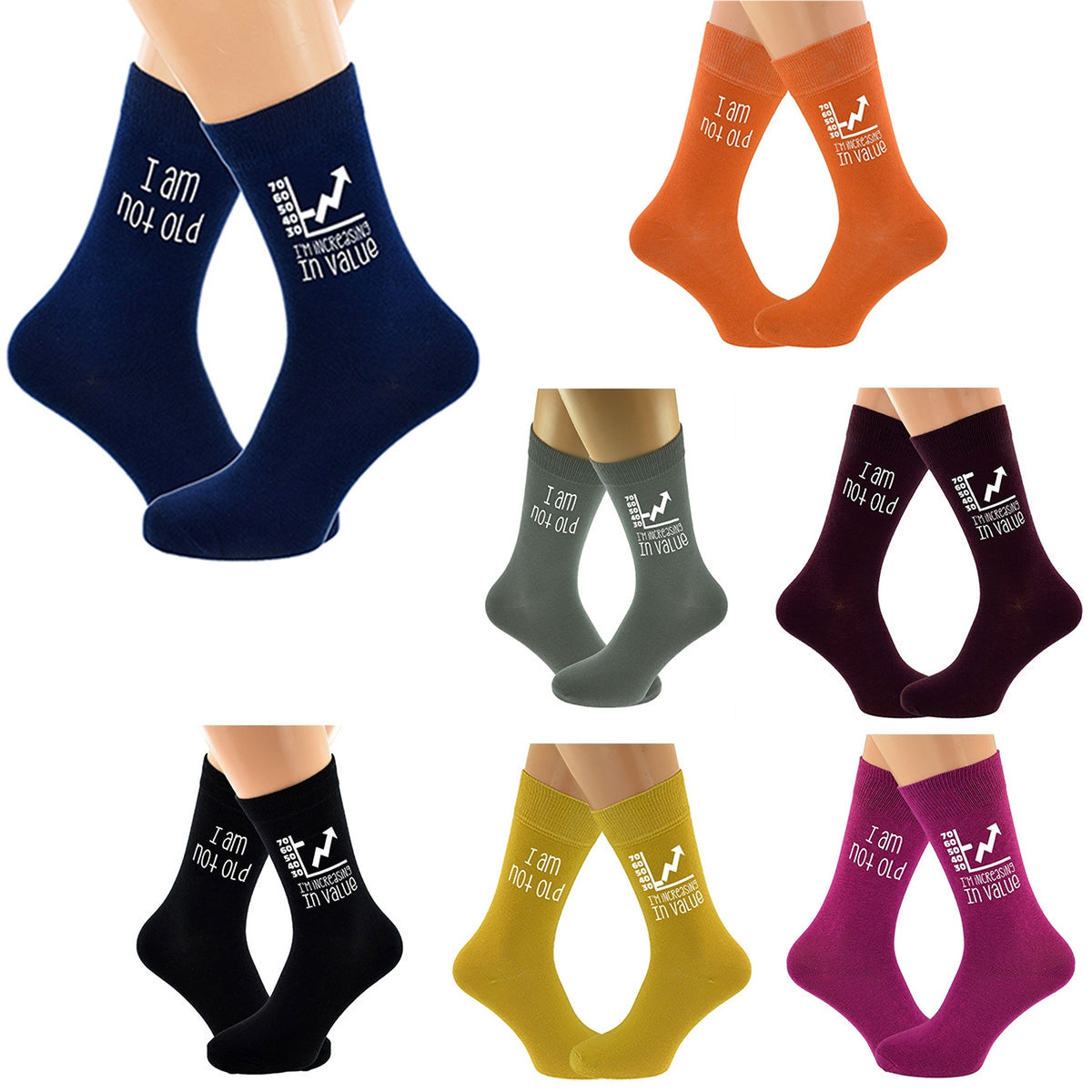Fun I Am Not Old I’m Increasing In Value Mens Socks| Ashton and Finch