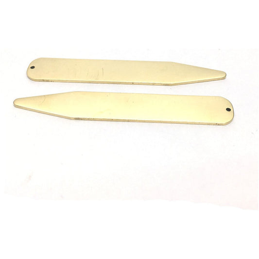 Gold Plated Collar Stiffeners Engraved and Personalised  | Ashton and Finch