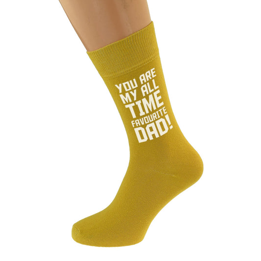 You Are My All Time Favourite Dad Mustard Yellow Socks| Ashton and Finch