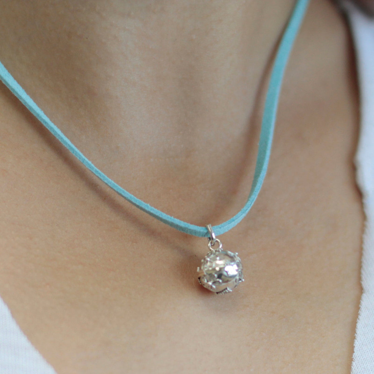 Silver Angel Bell with 12mm Grace Charm Pendant