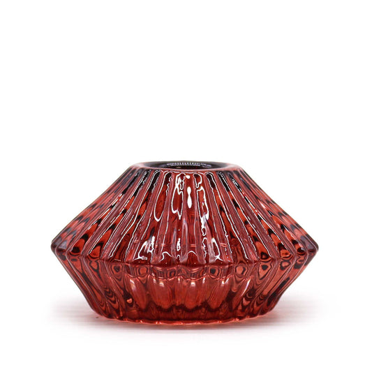 Flower Design Reversible Candle/Tealight Holder – Vampire Red