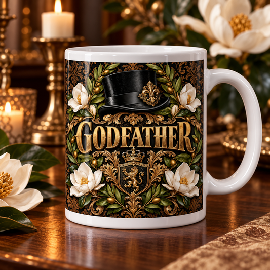 Godfather — Laurel Honour Wedding Mug — front design