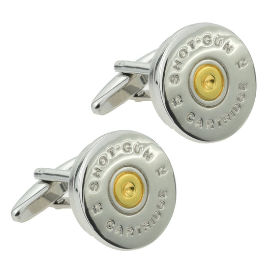 Shotgun Two Tone Shotgun Cartrigde Cap Cufflinks | Ashton and Finch