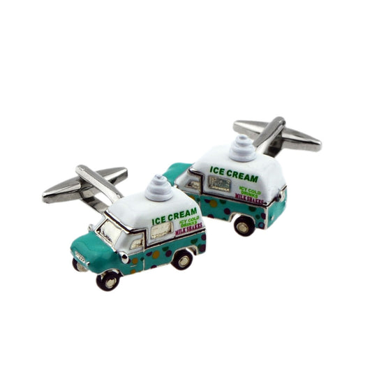 Blue Ice Cream Van Cufflinks | Ashton and Finch