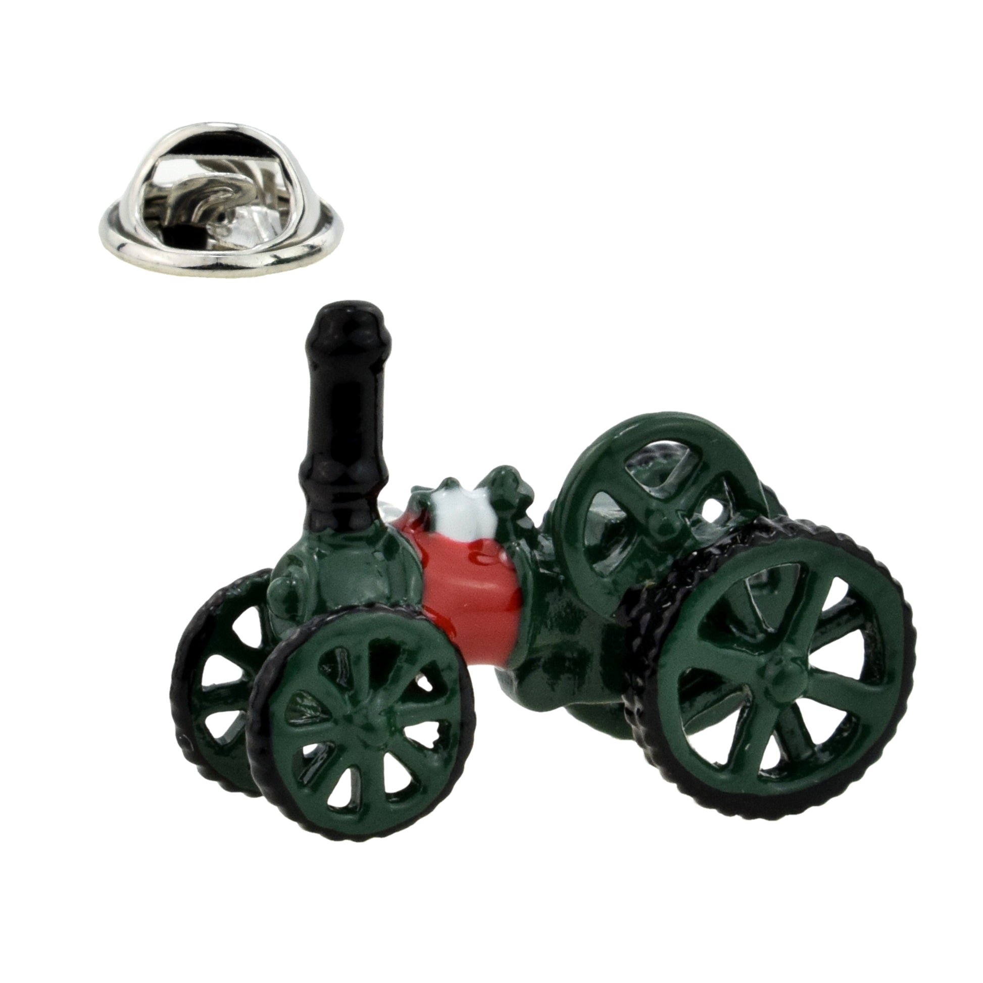 Steam Traction Engine Design Lapel Pin Badge