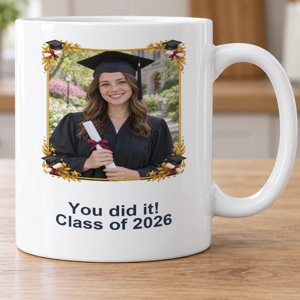 Personalised Graduation Celebration Photo Mug — personalise with your own photo