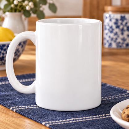 Personalised Dad Copper Oak Photo Mug — blank white reverse