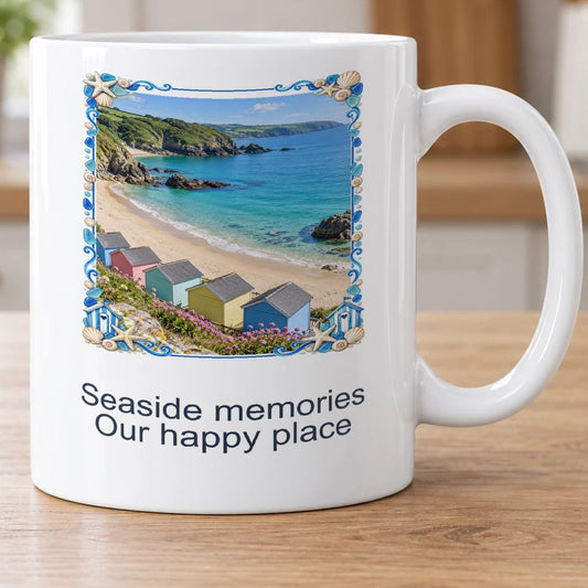 Personalised Seaside Memories Photo Mug — personalise with your own photo