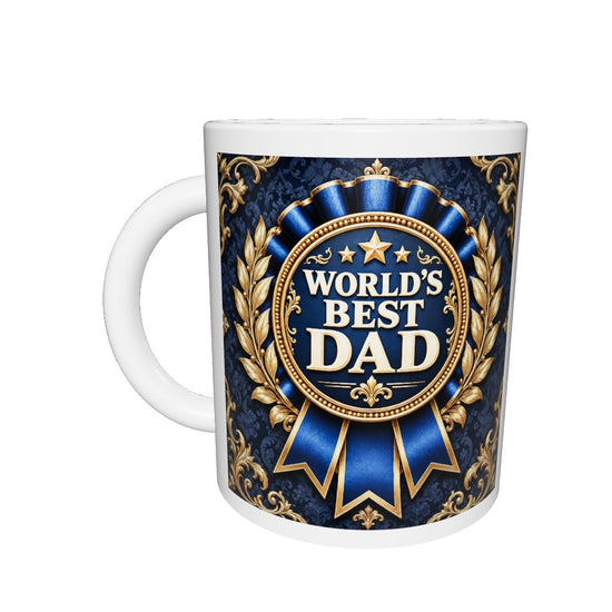 World's Best Dad – Champion Rosette Mug — interactive 360 view