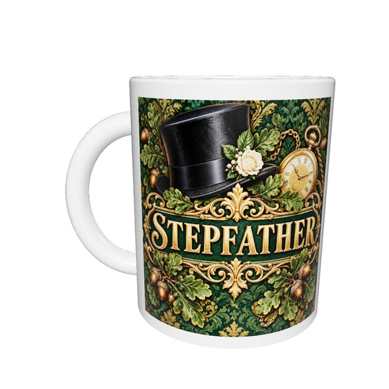 Stepfather — Oak and Gold Wedding Mug — interactive 360 view