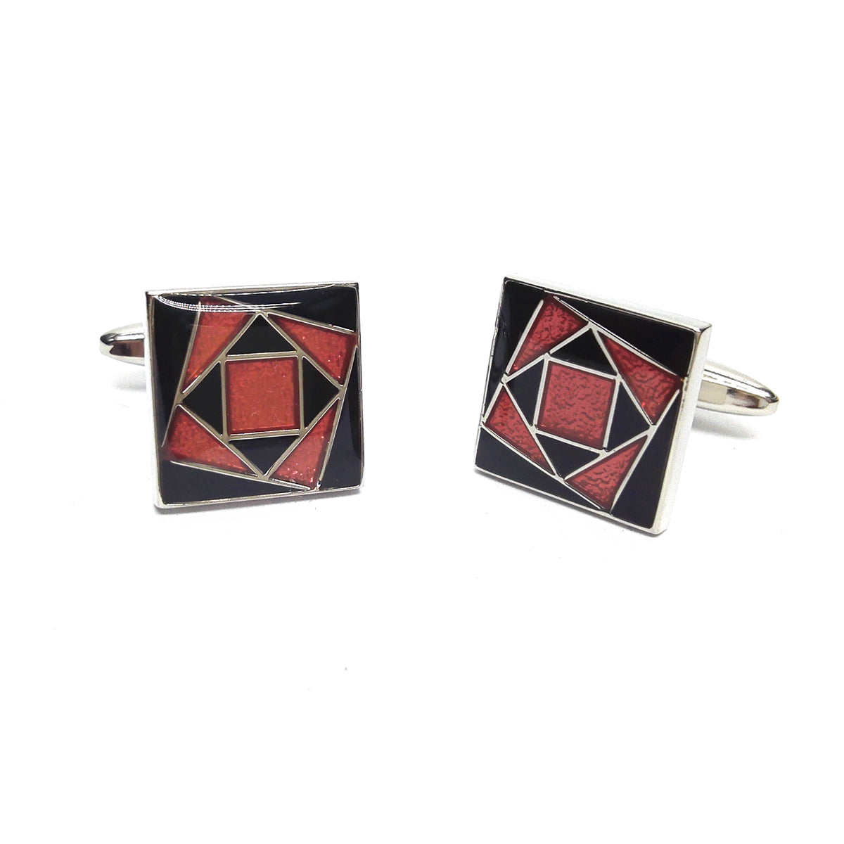 Black & Red  McIntosh Inspired Classic Cufflinks | Ashton and Finch