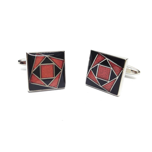 Black & Red  McIntosh Inspired Classic Cufflinks | Ashton and Finch