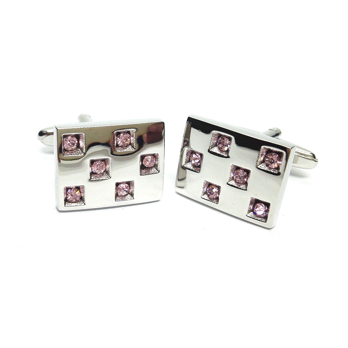 Pink Crystal Classic Cufflinks | Ashton and Finch