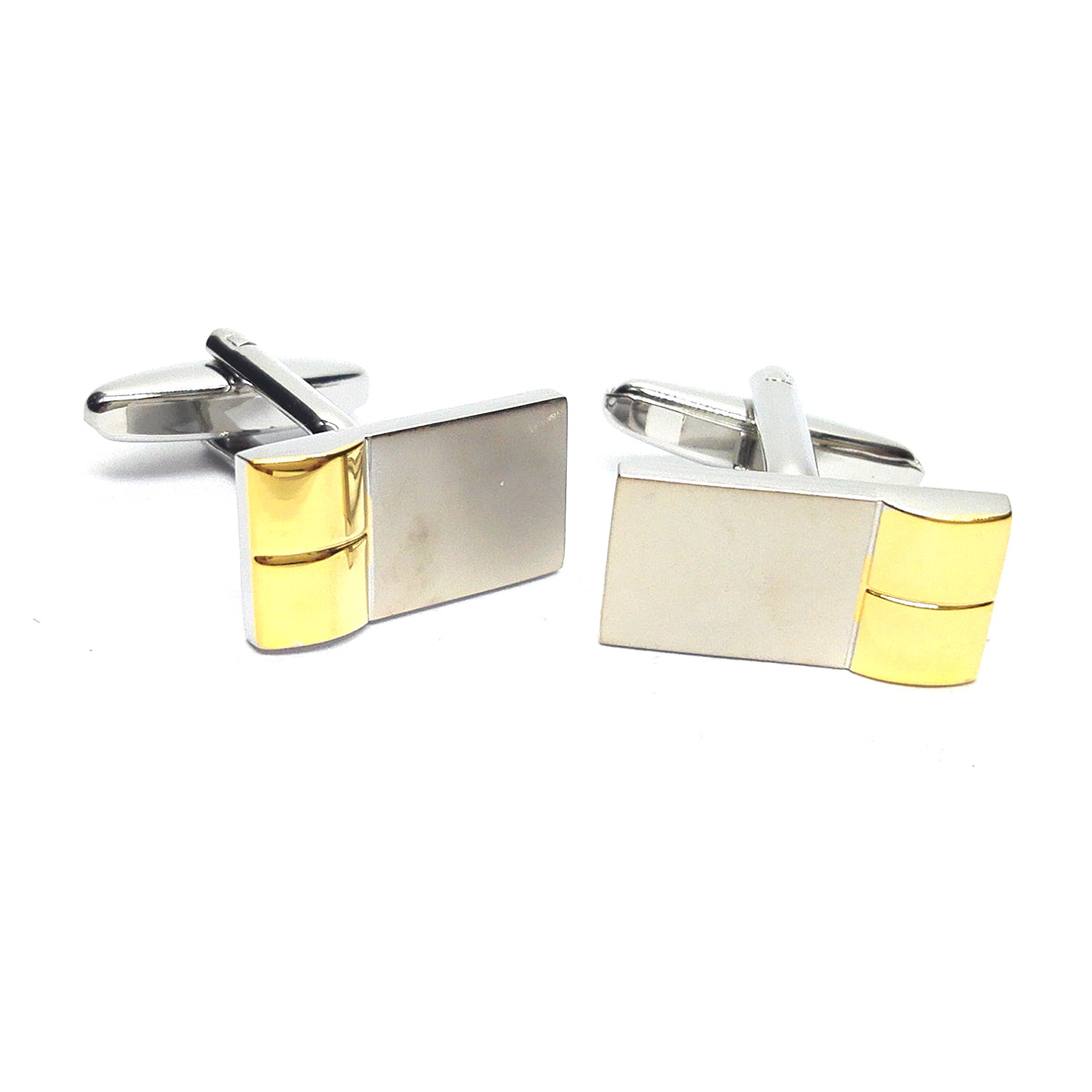 Two Tone Metal Classic Cufflinks (engravable) | Ashton and Finch