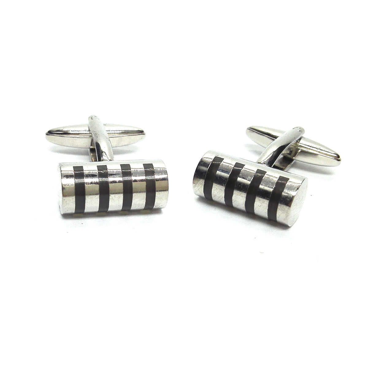 Black Transparent Stripes Classic Cufflinks | Ashton and Finch