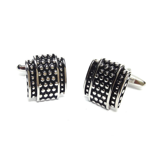 Metal Hammered Classic Cufflinks | Ashton and Finch