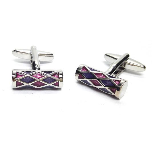 Purple & Lilac Harlequin Classic Cufflinks | Ashton and Finch