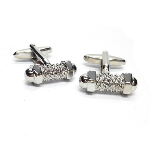 Chrome Cylinder Classic Cufflinks | Ashton and Finch
