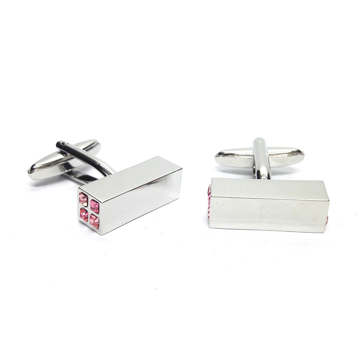 Pink Crystal Ends Classic Cufflinks | Ashton and Finch