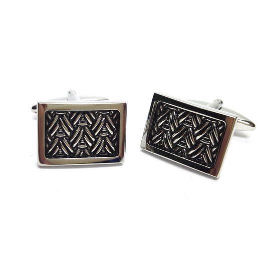 Rectangle Hammered Classic Cufflinks | Ashton and Finch