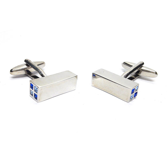 Blue Crystal Classic Cufflinks | Ashton and Finch