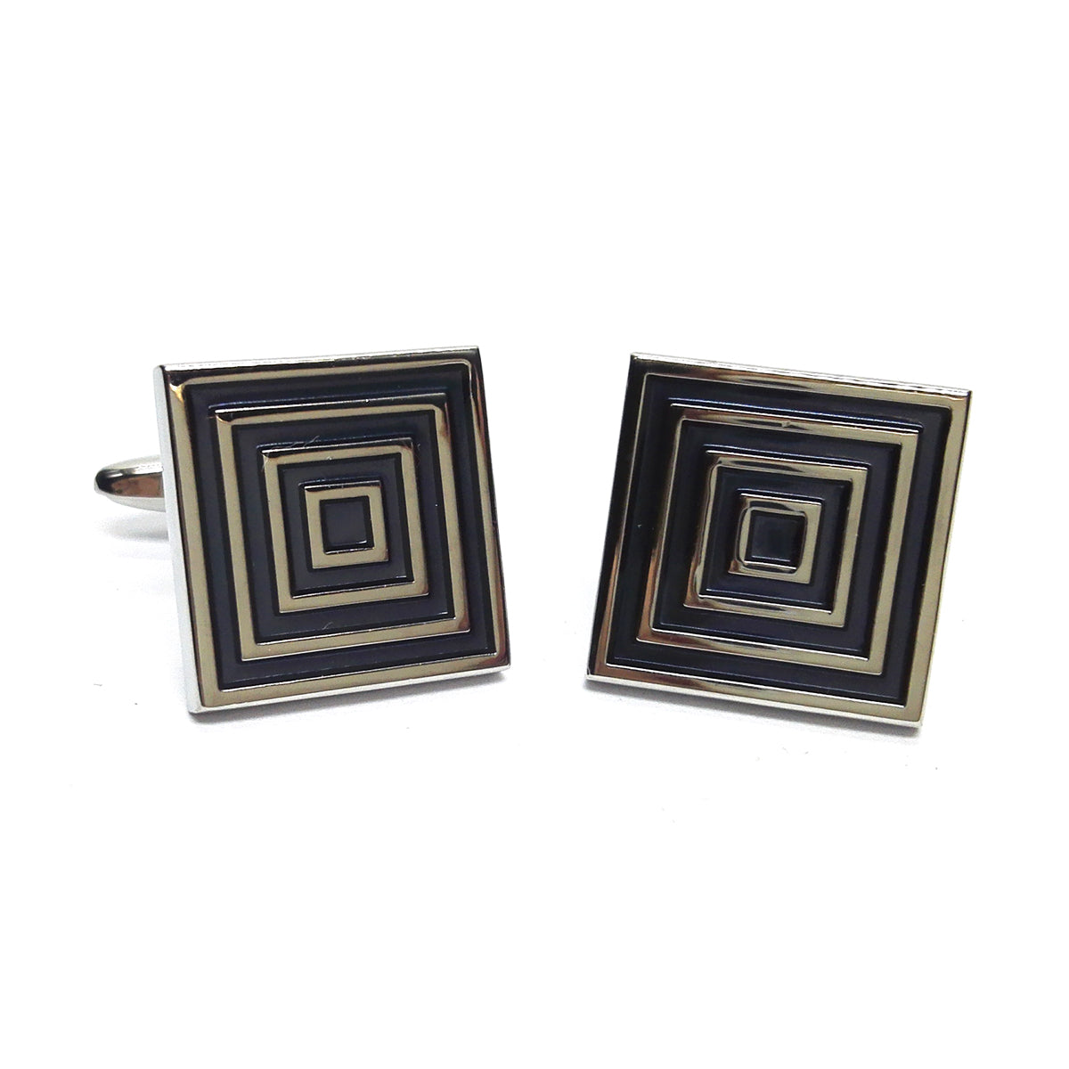 Black Squares Pattern Classic Cufflinks | Ashton and Finch