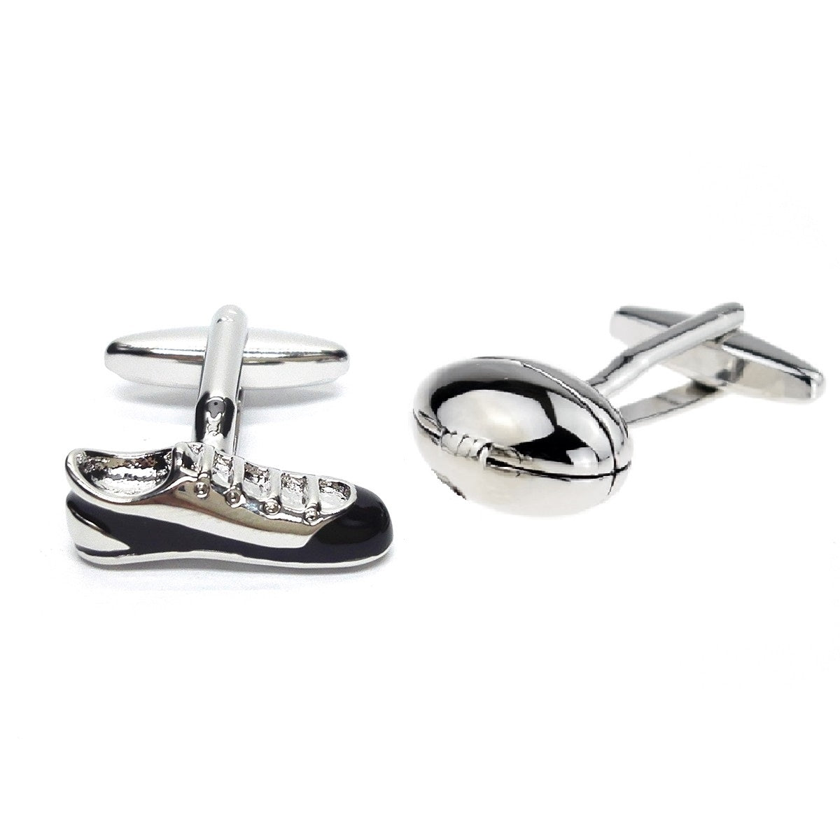 Rugby Boots & Rugby Ball sport mixed pair of cufflinks | Ashton and Finch