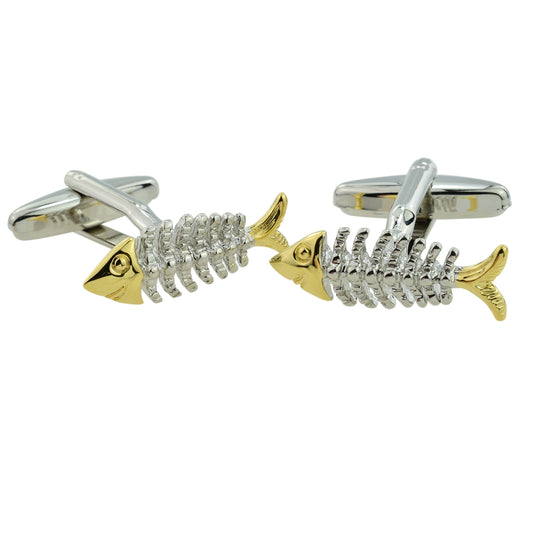 Fish Skeleton Bones Fishing Cufflinks | Ashton and Finch