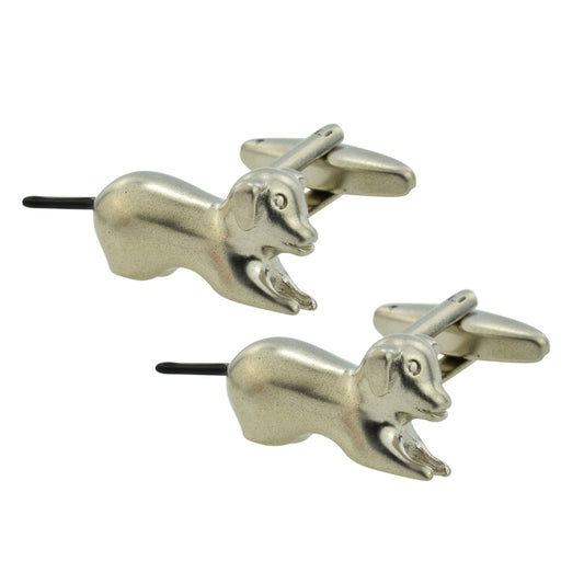 Dog With Tail Pet Cufflinks | Ashton and Finch