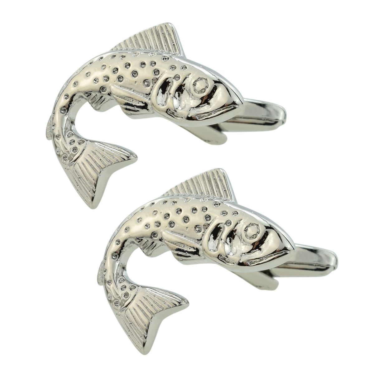 Value Saver Leaping Salmon Fish Fishermans Cufflinks | Ashton and Finch
