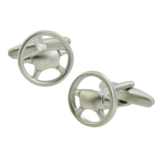 Modern Steering Wheel Car Cufflinks | Ashton and Finch