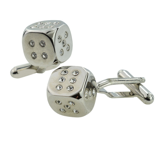 Casino Crystal Dice Cufflinks | Ashton and Finch