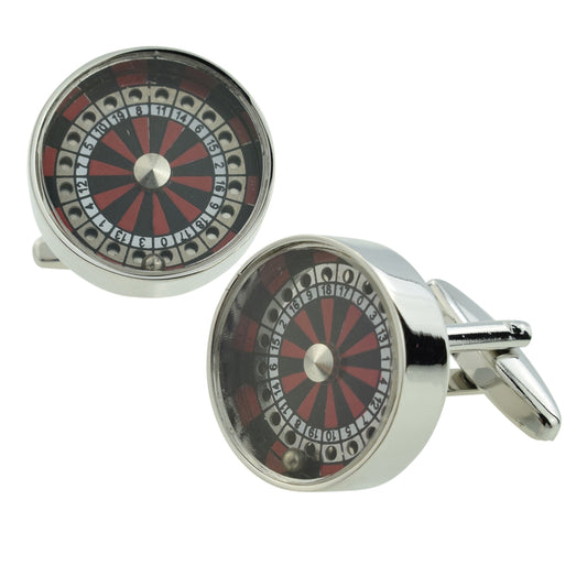 Casino Gamblers Roulette Wheel Cufflnks | Ashton and Finch
