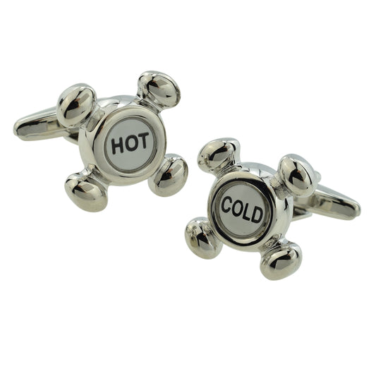 Hot and Cold Taps Plumbers Cufflinks | Ashton and Finch