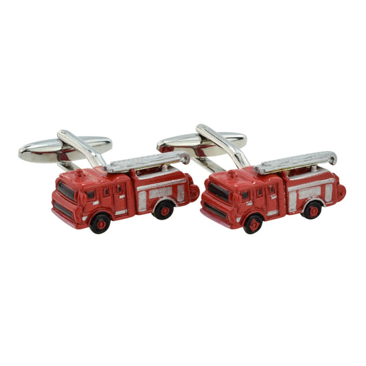 Red Coloured Fire Engine Cufflinks | Ashton and Finch
