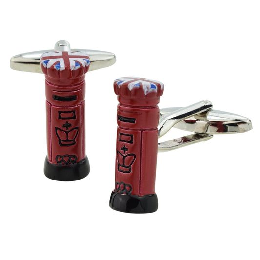 Post box with Union Jack Flag Top Cufflinks | Ashton and Finch