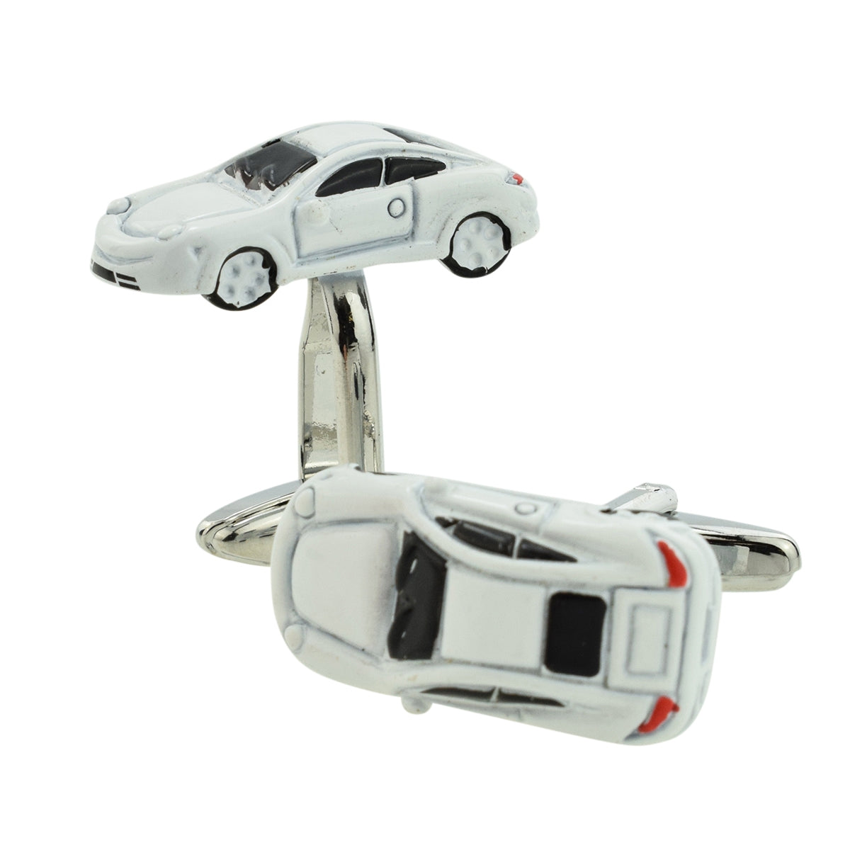 White Sports Car Cufflinks | Ashton and Finch