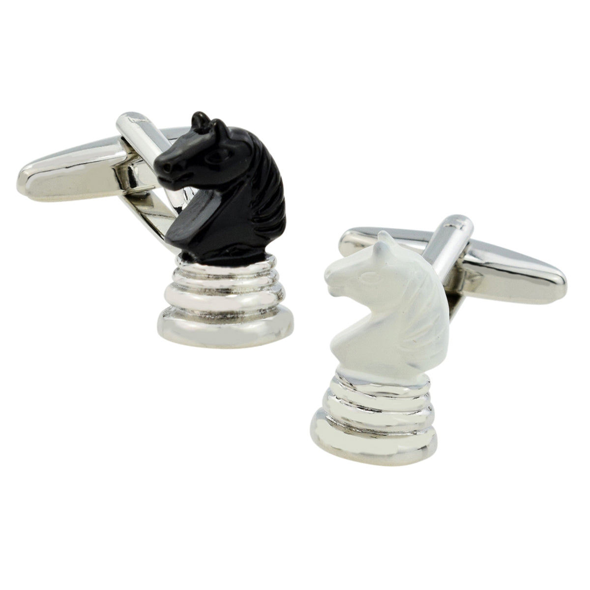 Black & White Chess Knights Cufflinks | Ashton and Finch