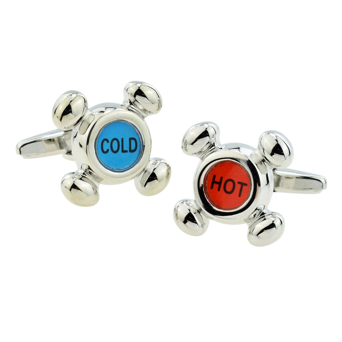 Hot & Cold Coloured Taps Plumbers Cufflinks | Ashton and Finch