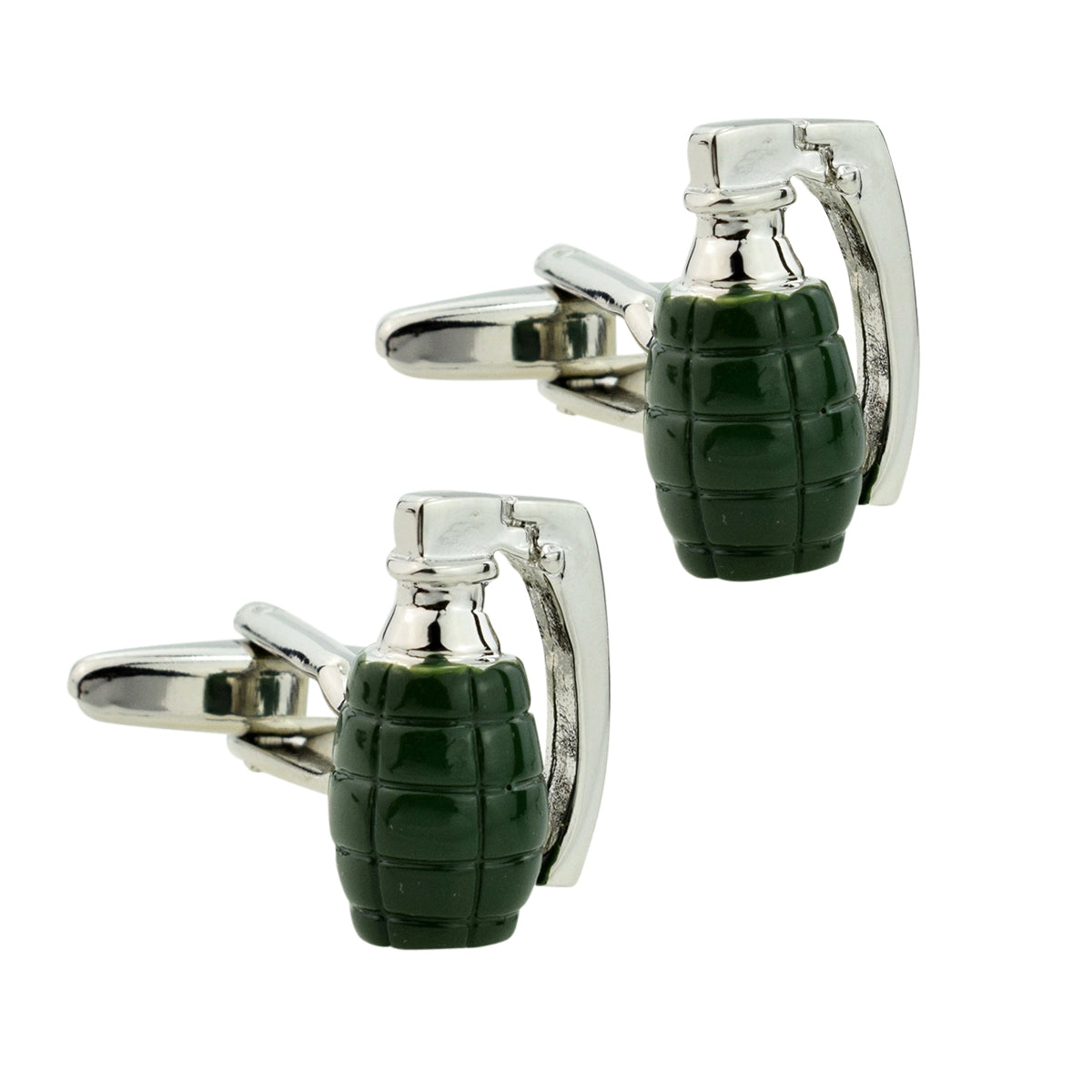 Military Green Hand Grenade War Army Cufflinks | Ashton and Finch