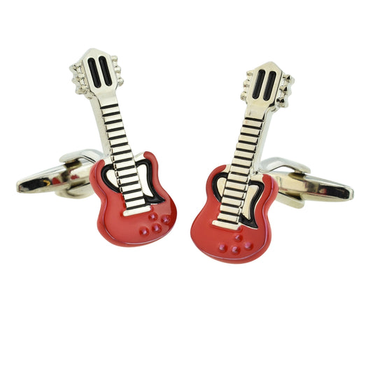 Red Guitar Music Instrument Cufflinks | Ashton and Finch