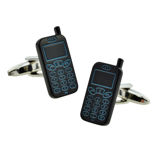 Black Mobile Phone Cufflinks | Ashton and Finch
