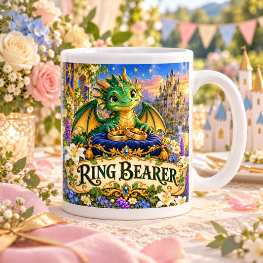Ring Bearer — Little Dragon Wedding Mug — front design