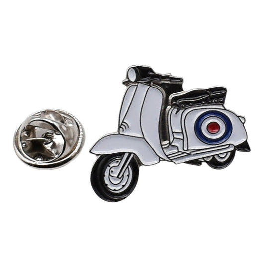 MODS Scooter with Roundel detail Metal Enamel Lapel Pin Badge