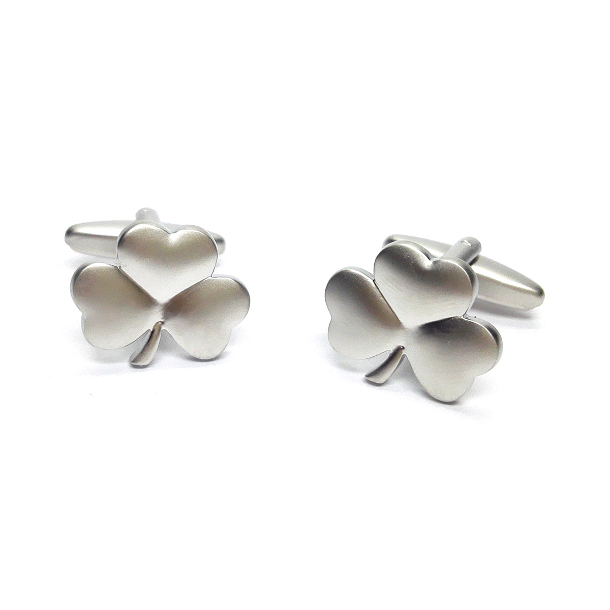 Satin Irish  Shamrock Cufflinks | Ashton and Finch